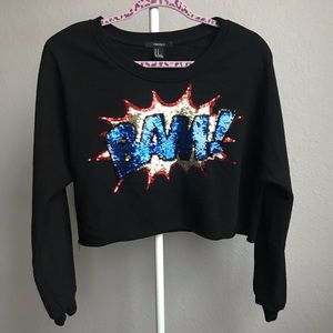 bam! black sweatshirt